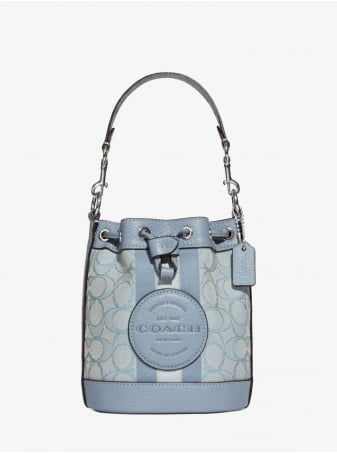 Сумка COACH Mini Dempsey Bucket Bag In Signature Jacquard With Stripe And Coach Patch Small